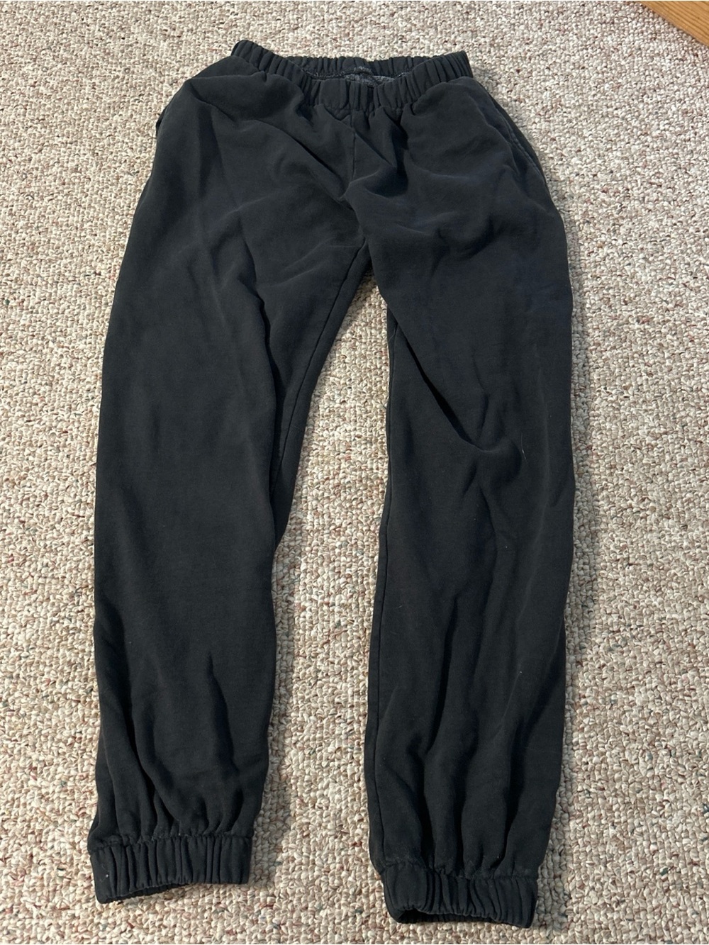 John Galt Black Fleece Jogger Pants